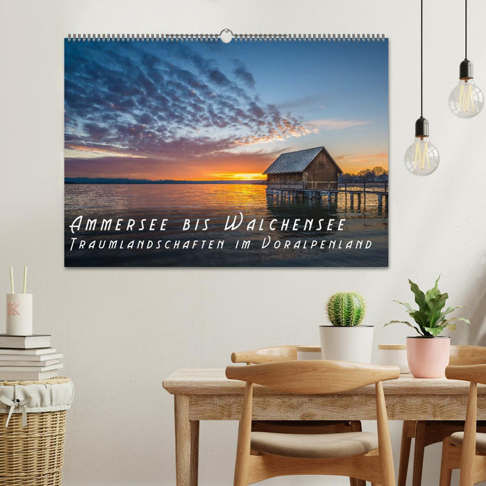 Ammersee bis Walchensee - Traumlandschaften im Voralpenland (CALVENDO Wandkalender 2024)