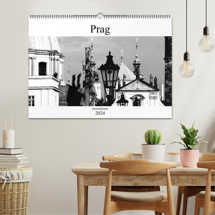 Prag monochrom (CALVENDO Wandkalender 2024)