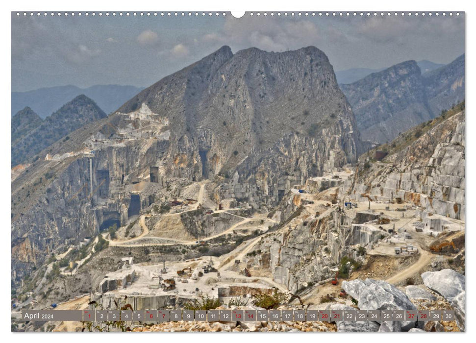 Carrara Marmor - weißes Gold der Toscana (CALVENDO Premium Wandkalender 2024)