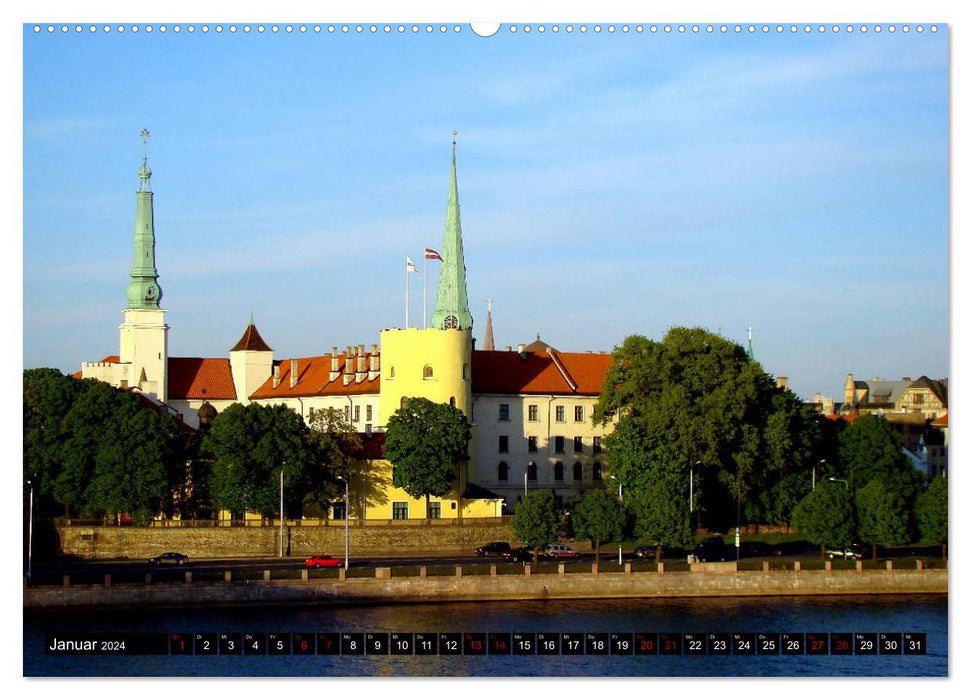 Traumschlösser in Lettland (CALVENDO Premium Wandkalender 2024)
