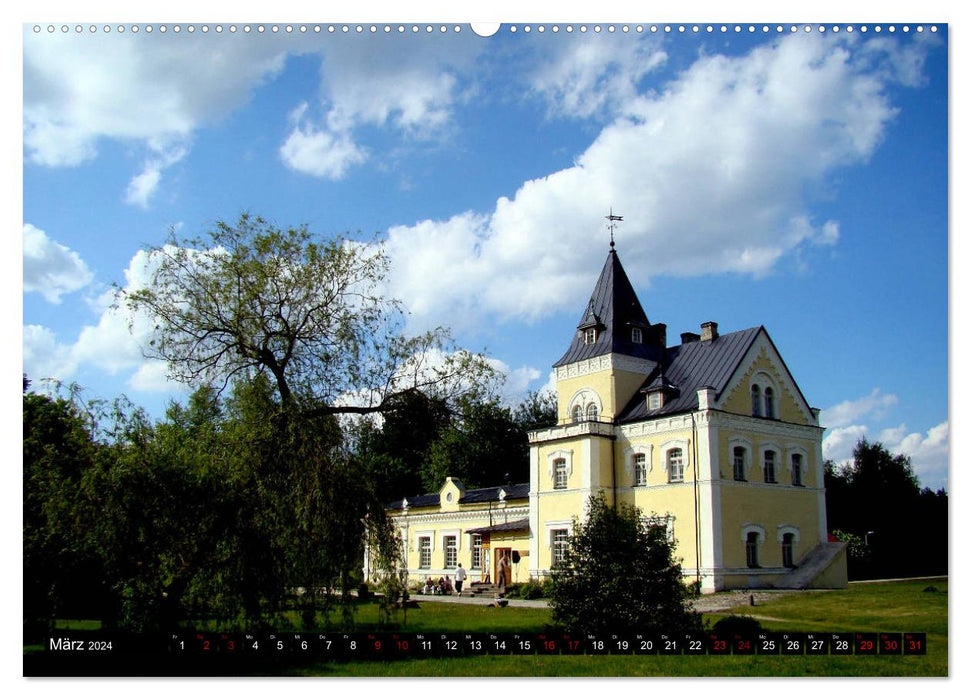 Châteaux de rêve en Lettonie (Calendrier mural CALVENDO Premium 2024) 