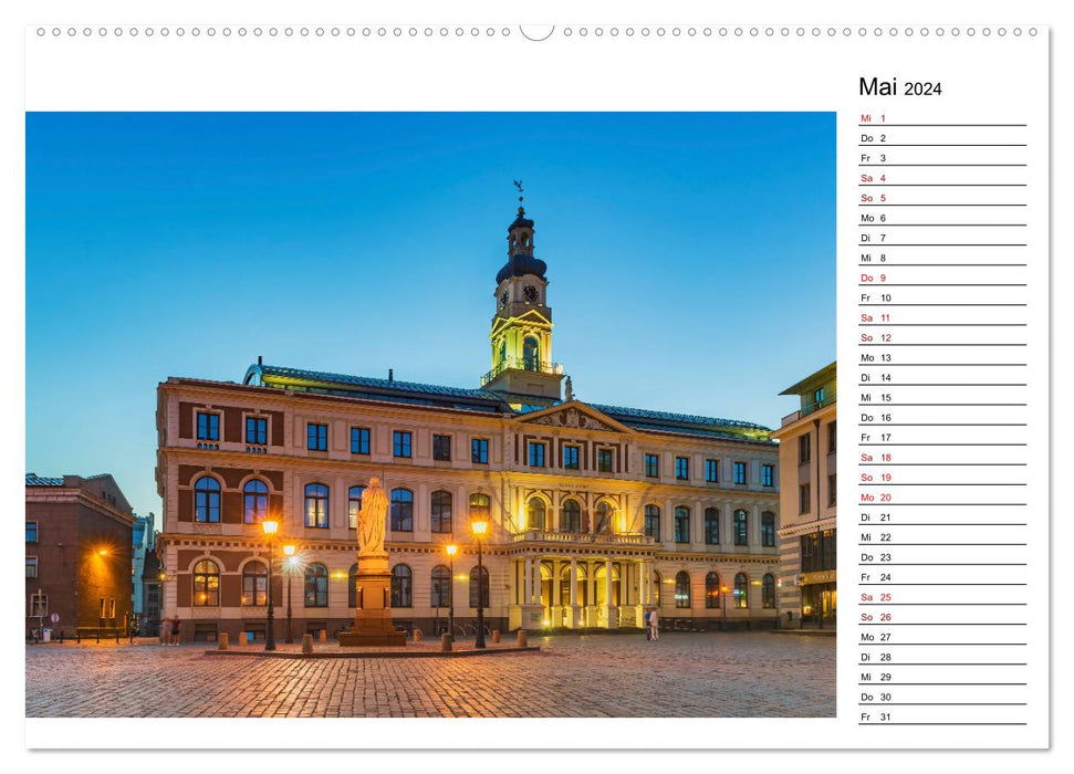 Ein Wochenende in Riga (CALVENDO Premium Wandkalender 2024)