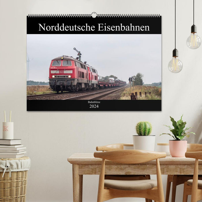 Norddeutsche Eisenbahnen (CALVENDO Wandkalender 2024)