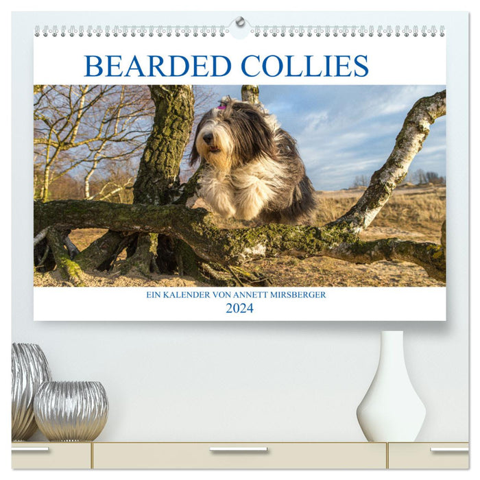 BEARDED COLLIES 2024 (CALVENDO Premium Wandkalender 2024)