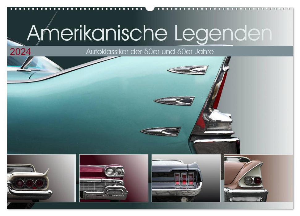 Amerikanische Legenden - Autoklassiker der 50er und 60er Jahre (CALVENDO Wandkalender 2024)