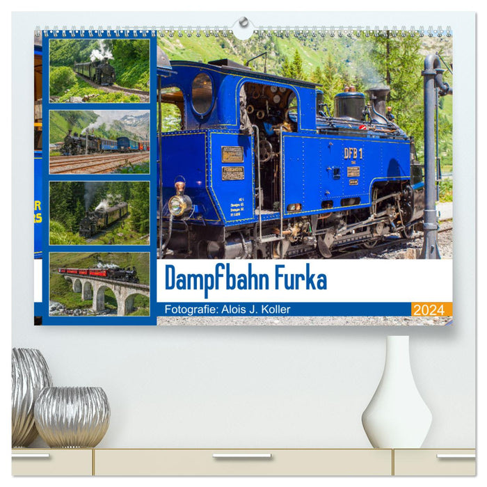 Dampfbahn Furka 2024 (CALVENDO Premium Wandkalender 2024)