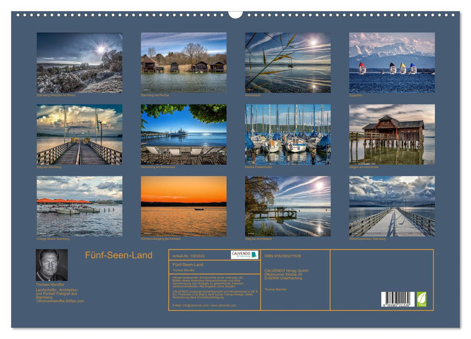 Fünf-Seen-Land (CALVENDO Wandkalender 2024)