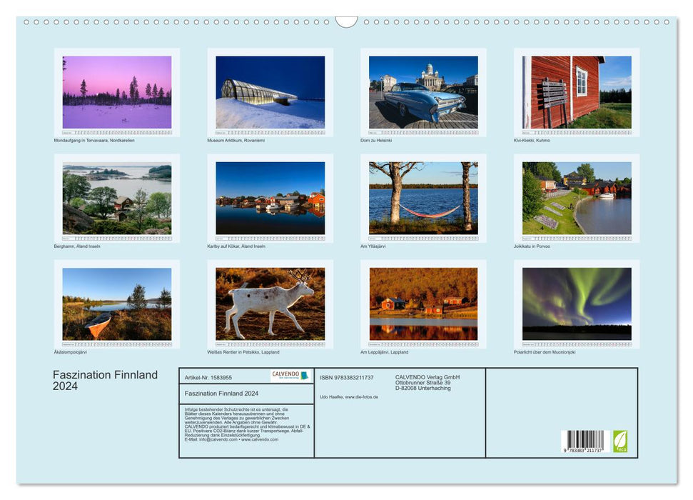 Fascination Finland (CALVENDO wall calendar 2024) 