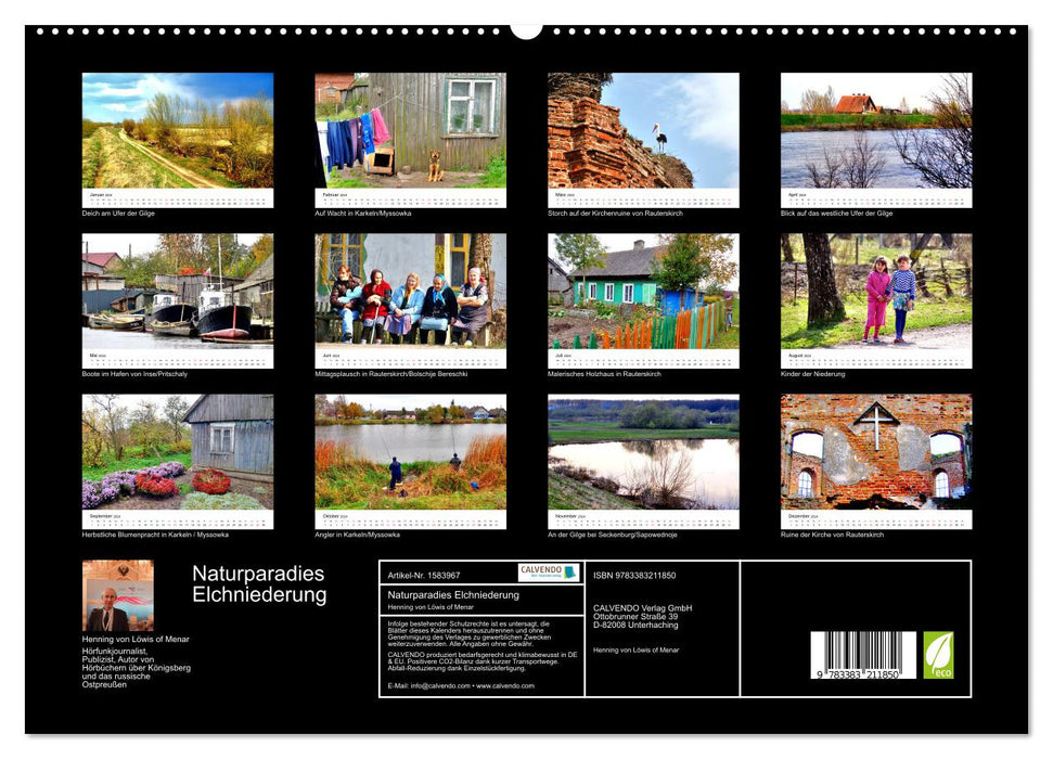 Elchniederung - Naturparadies in Ostpreußen (CALVENDO Premium Wandkalender 2024)