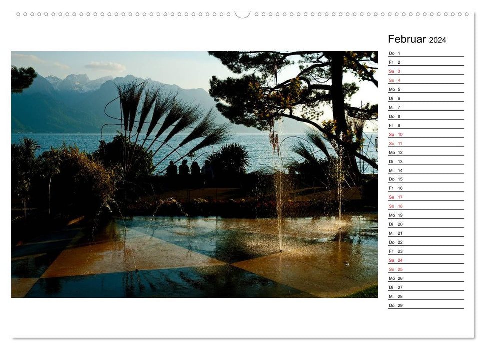 Montreux - Die Ufer des Genfer Sees (CALVENDO Wandkalender 2024)