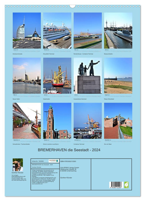 BREMERHAVEN die Seestadt mit maritimen Flair - 2024 (CALVENDO Wandkalender 2024)