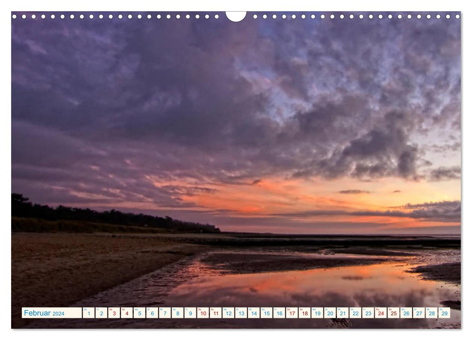 Sonnenuntergänge, an der Nordseeküste vor Cuxhaven (CALVENDO Wandkalender 2024)