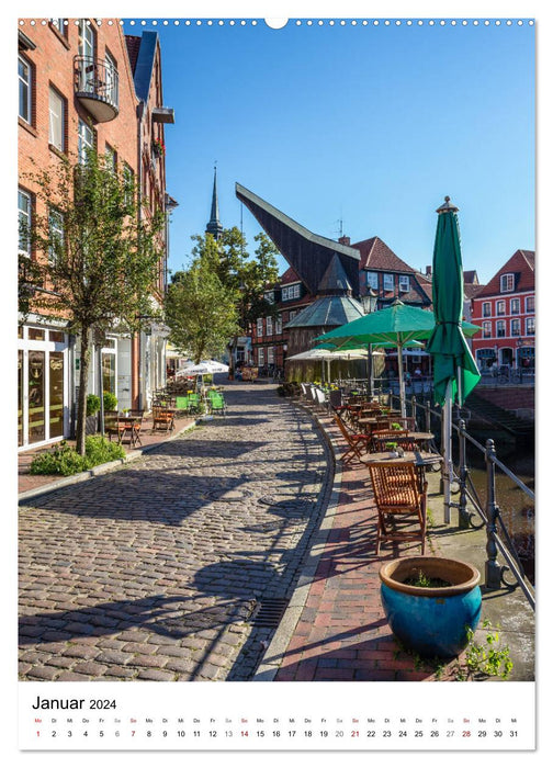 Hansestadt Stade - Historische Stadt an der Elbe (CALVENDO Premium Wandkalender 2024)