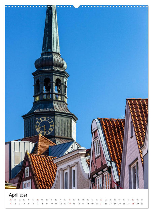 Hansestadt Stade - Historische Stadt an der Elbe (CALVENDO Premium Wandkalender 2024)