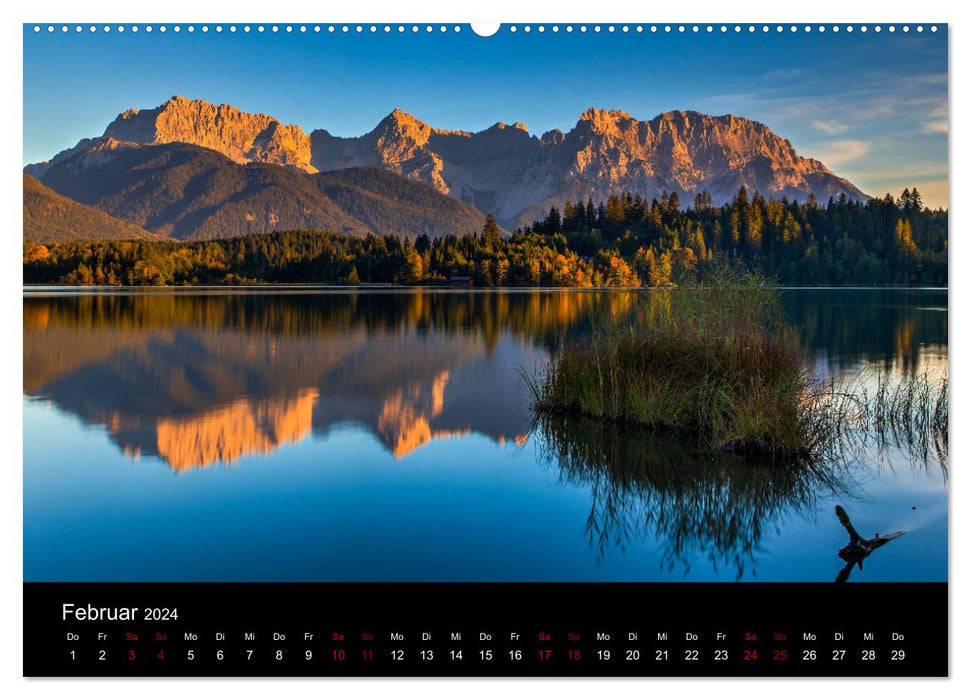 Lumière sur les paysages alpins (Calendrier mural CALVENDO 2024) 