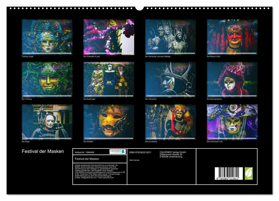 Festival der Masken (CALVENDO Premium Wandkalender 2024)