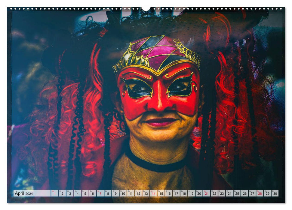 Festival der Masken (CALVENDO Premium Wandkalender 2024)