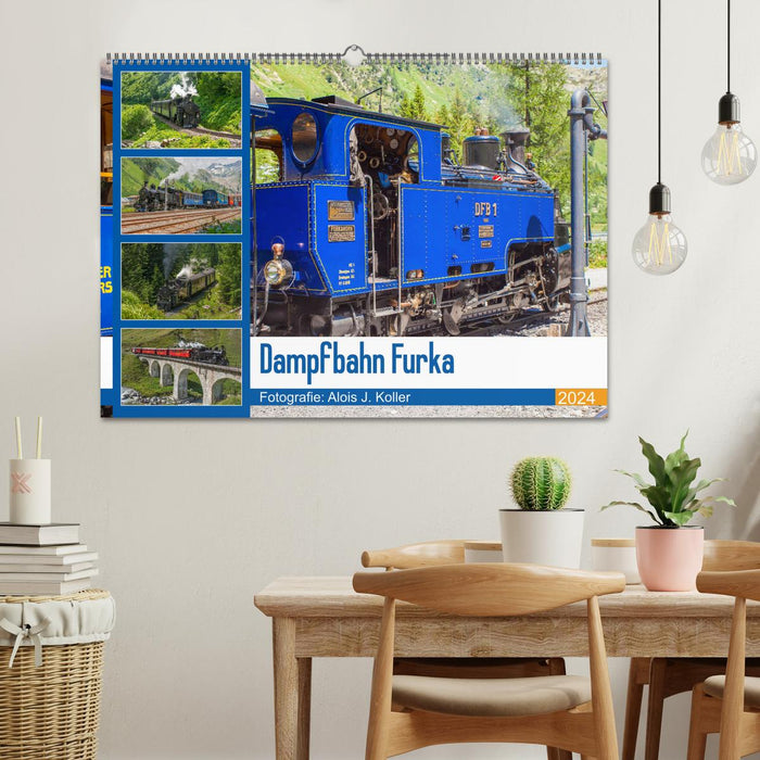 Train à vapeur Furka 2024 (calendrier mural CALVENDO 2024) 