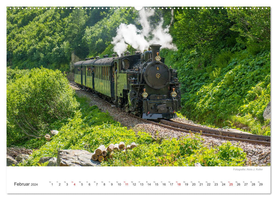 Train à vapeur Furka 2024 (calendrier mural CALVENDO 2024) 