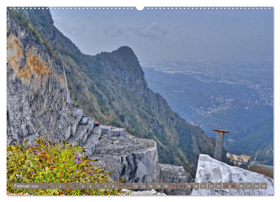 Carrara Marmor - weißes Gold der Toscana (CALVENDO Wandkalender 2024)