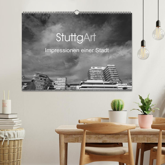StuttgArt - Impressions d'une ville (Calendrier mural CALVENDO 2024) 