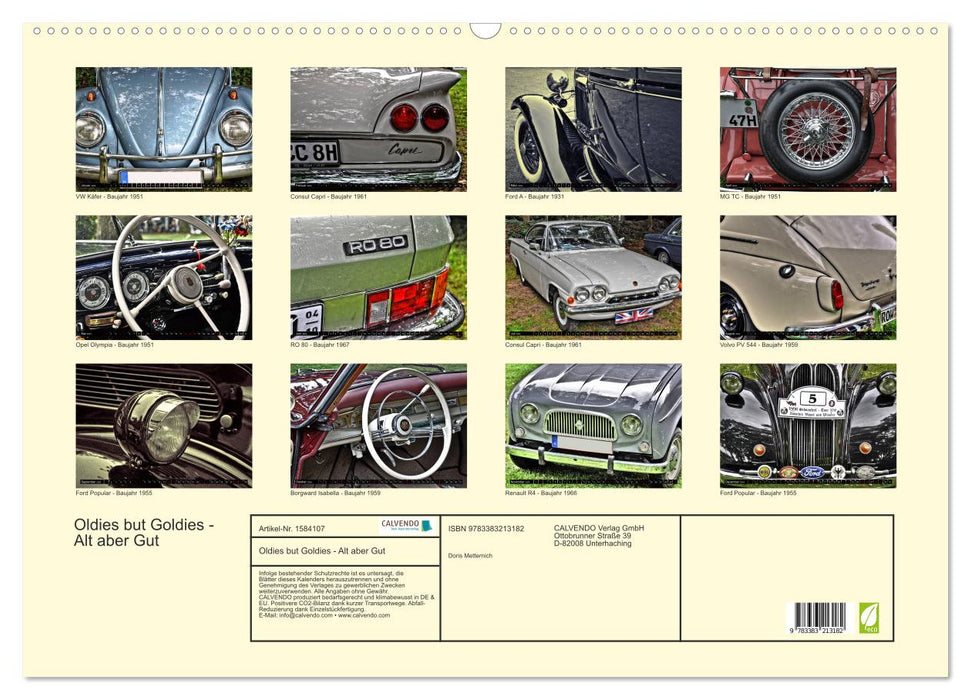 Oldies but Goldies - Oldtimer, Alt aber Gut (CALVENDO Wandkalender 2024)