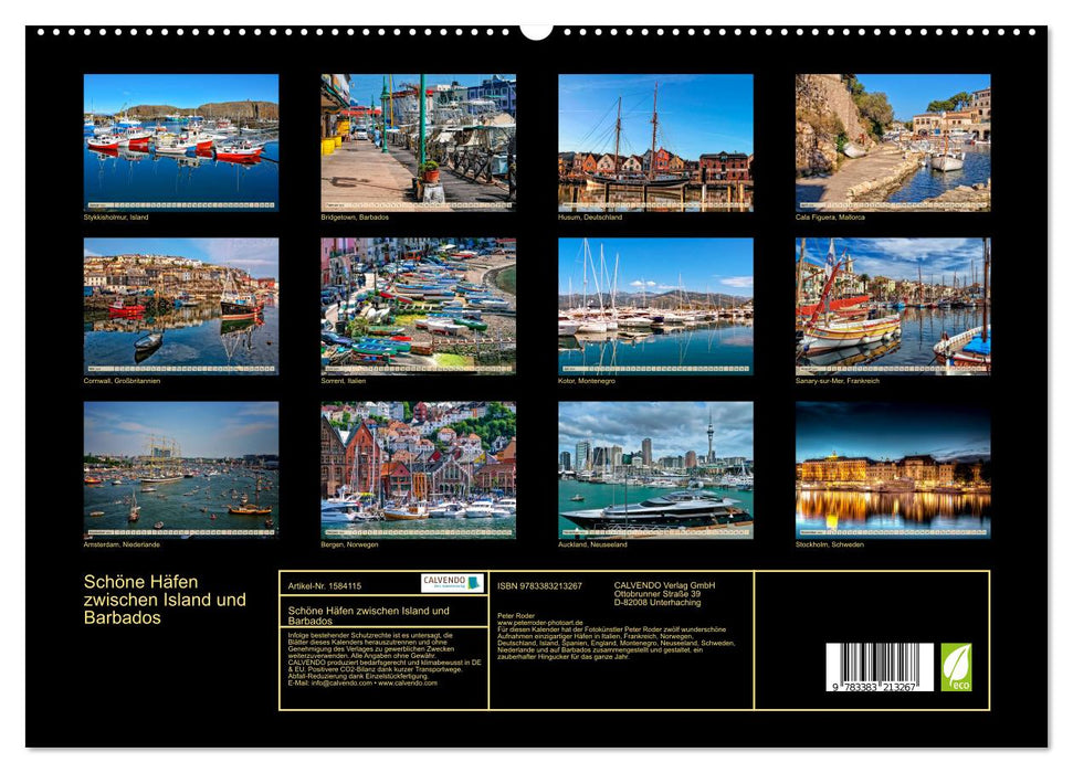 Schöne Häfen zwischen Island und Barbados (CALVENDO Premium Wandkalender 2024)