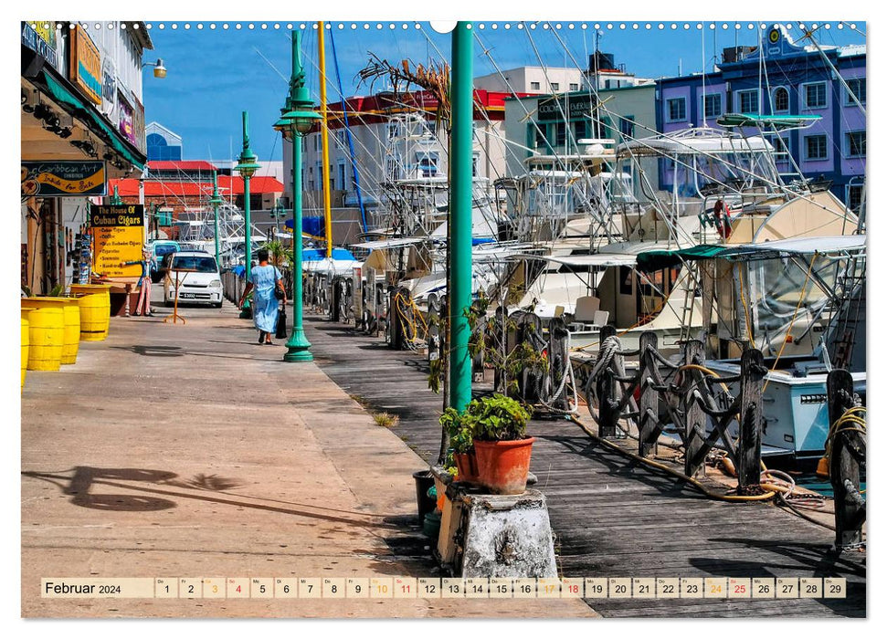 Schöne Häfen zwischen Island und Barbados (CALVENDO Premium Wandkalender 2024)