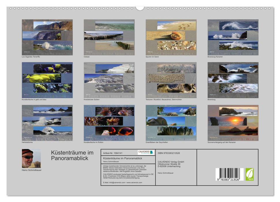 Küstenträume im Panoramablick (CALVENDO Premium Wandkalender 2024)