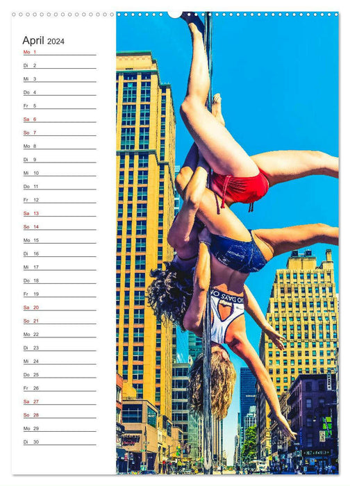 Poledance auf New Yorks Straßen (CALVENDO Premium Wandkalender 2024)