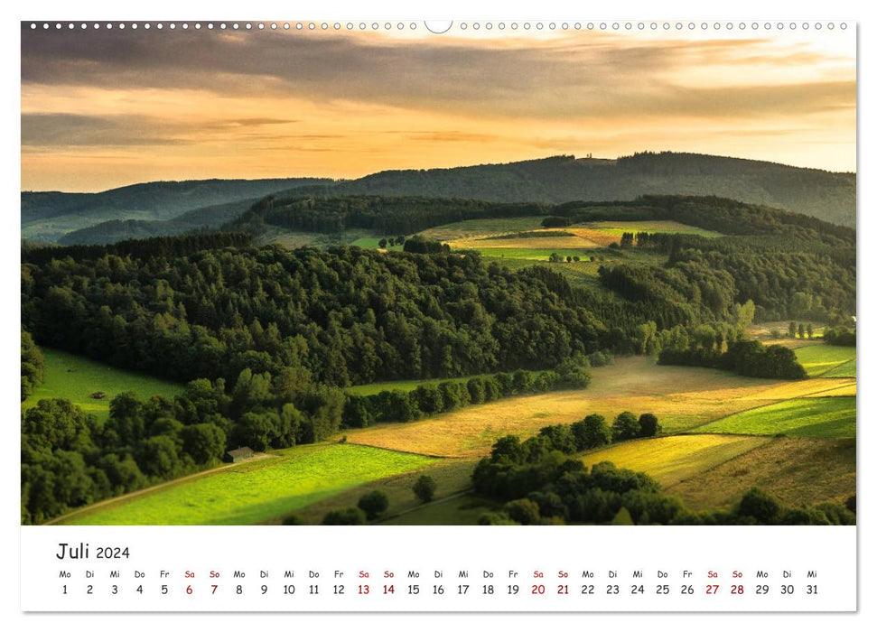 Das Sauerland bei Brilon aus der Vogelperspektive (CALVENDO Premium Wandkalender 2024)
