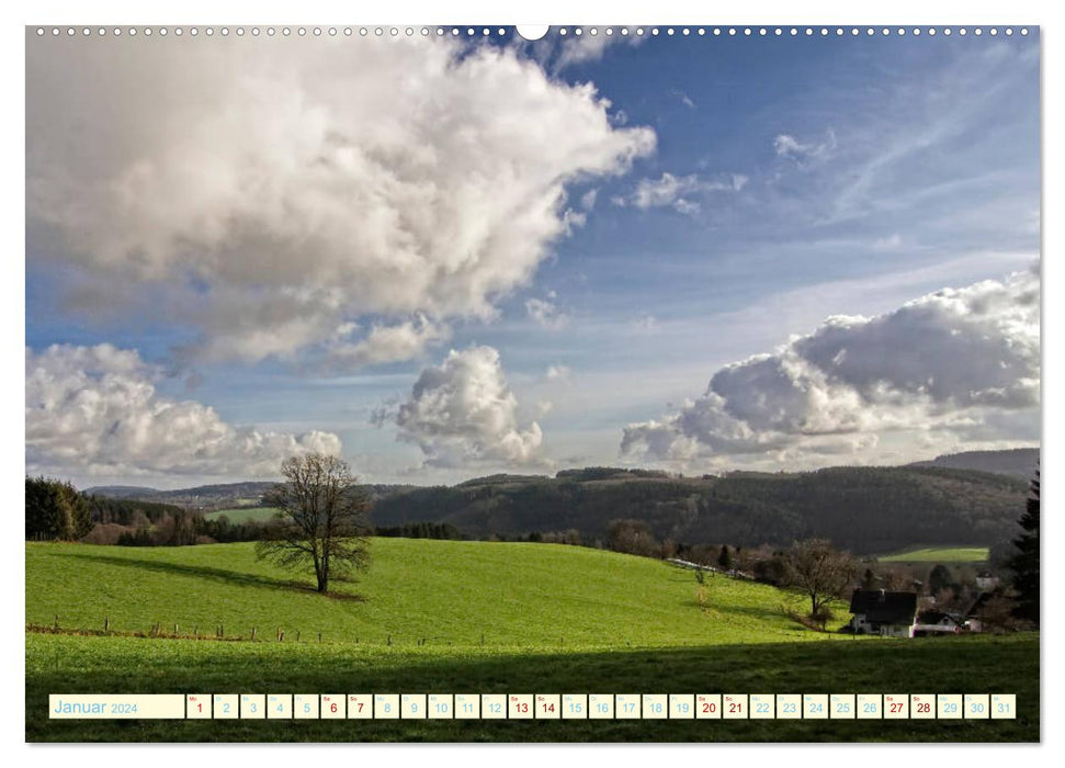 Paysages autour de Marienheide (Calendrier mural CALVENDO 2024) 