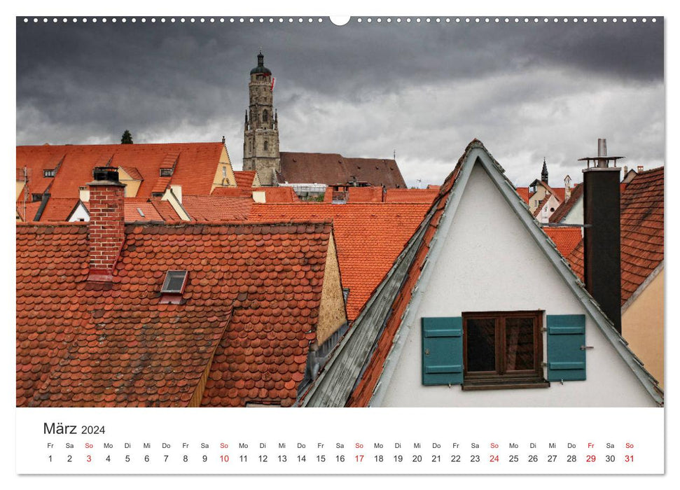 Stroll through the city in beautiful Nördlingen (CALVENDO wall calendar 2024) 