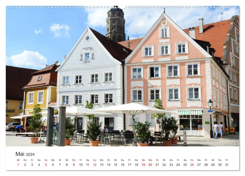 Promenez-vous dans la ville de Nördlingen (calendrier mural CALVENDO 2024) 
