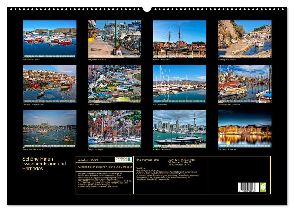 Beautiful ports between Iceland and Barbados (CALVENDO wall calendar 2024) 