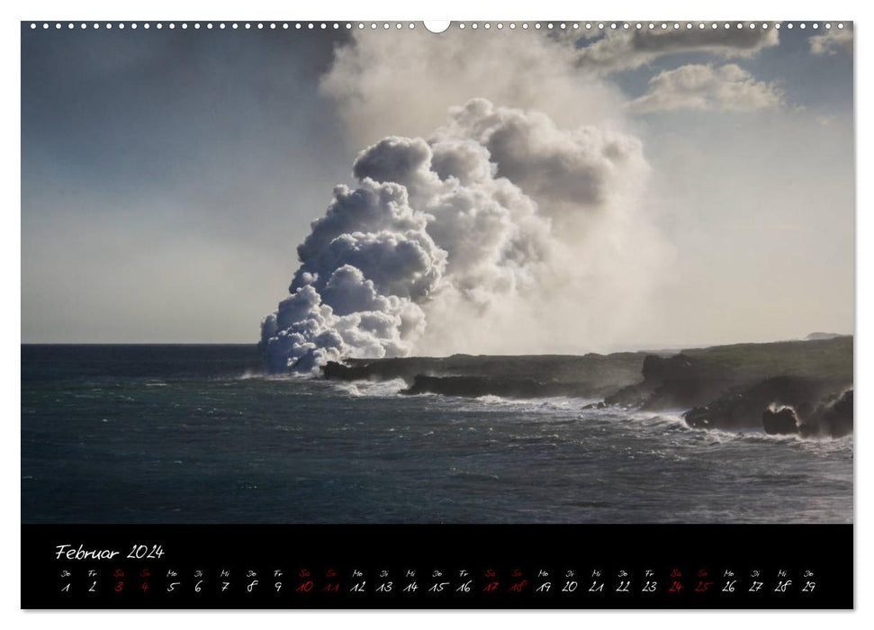 Volcan Kilauea Hawaii – Sur les traces de la déesse du feu Pelé (Calvendo Premium Wall Calendar 2024) 