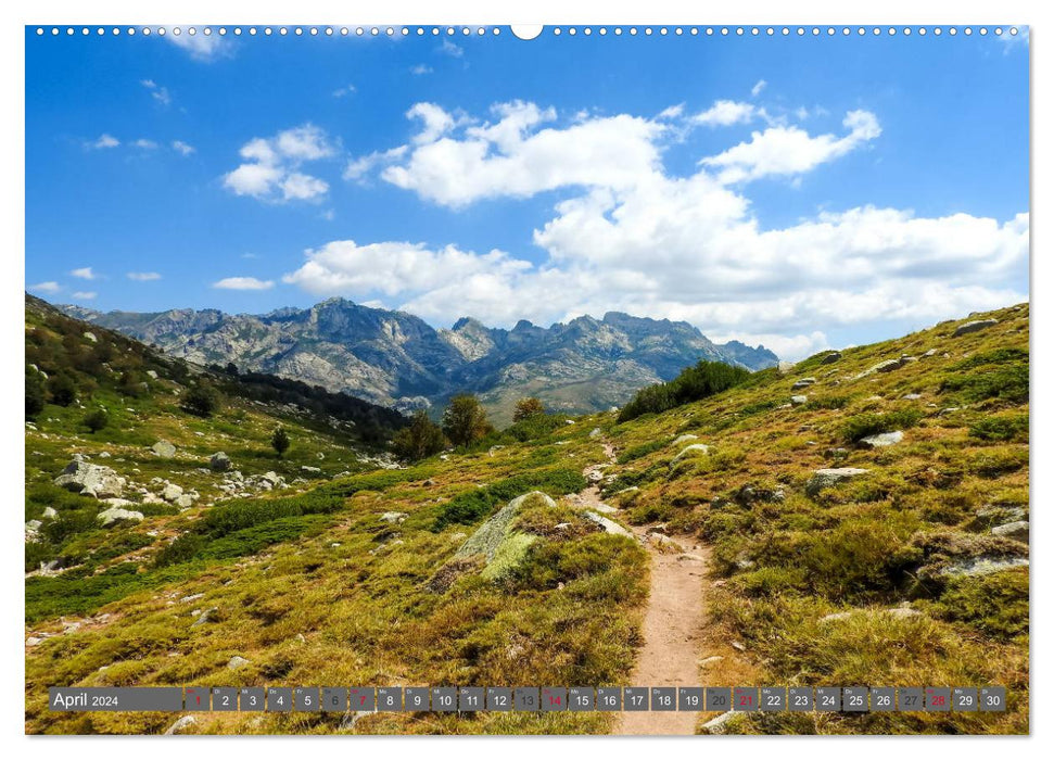 Corse - sentier de grande randonnée GR 20 (calendrier mural CALVENDO 2024) 