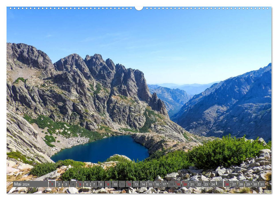 Corse - sentier de grande randonnée GR 20 (calendrier mural CALVENDO 2024) 