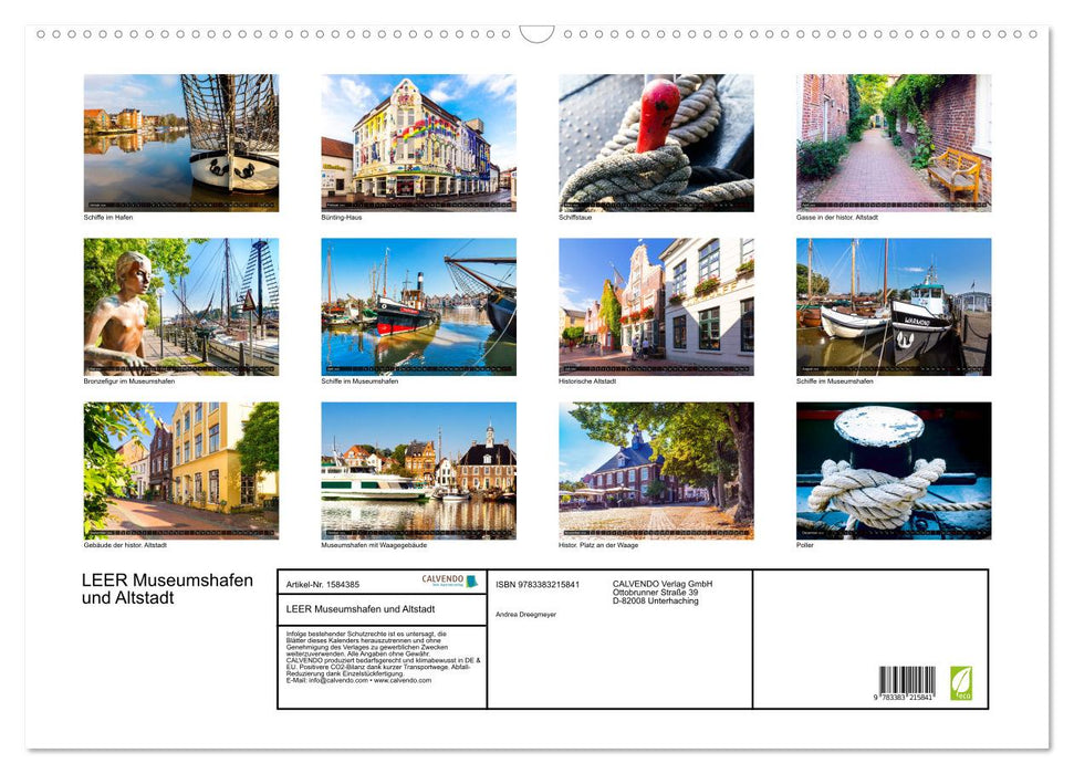 LEER museum harbor and old town (CALVENDO wall calendar 2024) 