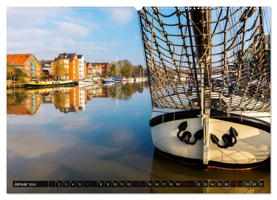 LEER museum harbor and old town (CALVENDO wall calendar 2024) 