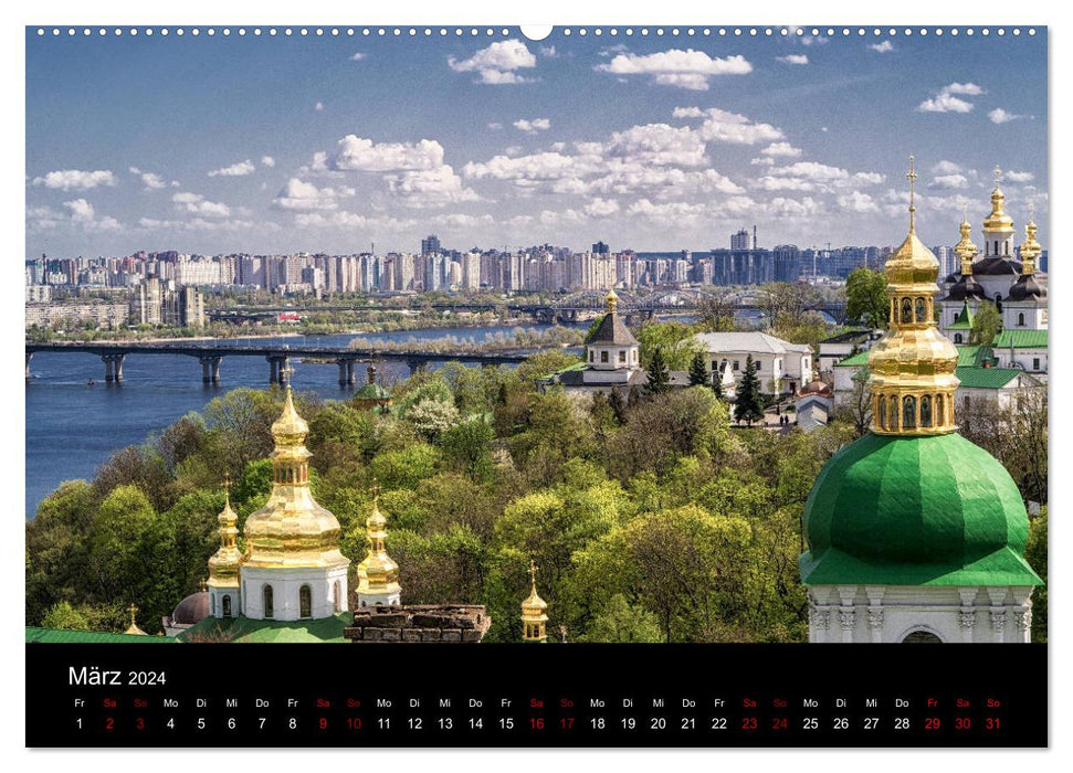 Sur la route à Kiev (calendrier mural CALVENDO Premium 2024) 