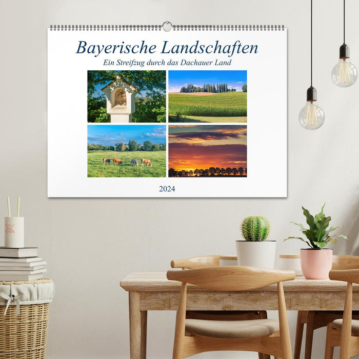 Bayerische Landschaften - Ein Streifzug durch das Dachauer Land (CALVENDO Wandkalender 2024)