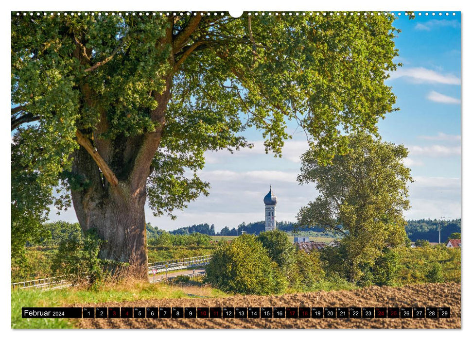 Bayerische Landschaften - Ein Streifzug durch das Dachauer Land (CALVENDO Wandkalender 2024)