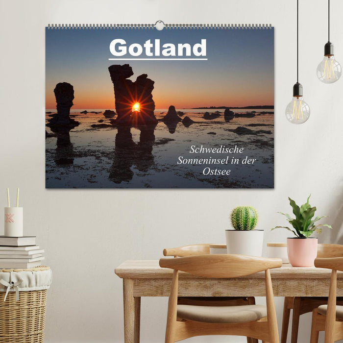 Gotland - île ensoleillée de la mer Baltique (calendrier mural CALVENDO 2024) 