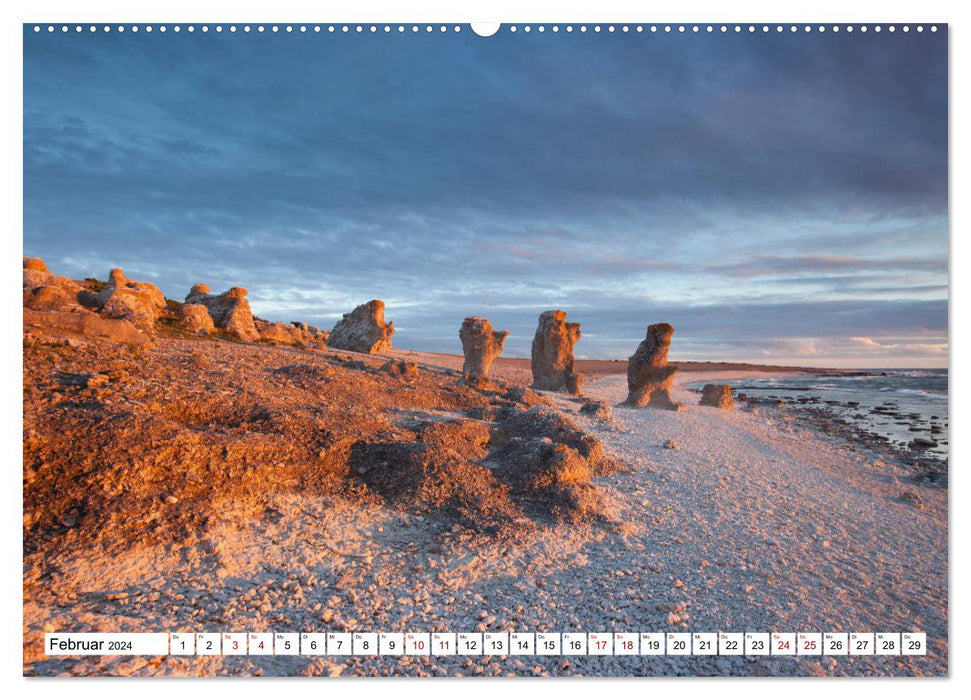 Gotland - île ensoleillée de la mer Baltique (calendrier mural CALVENDO 2024) 