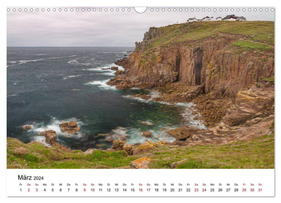 Cornwall - Far South West of England (CALVENDO Wall Calendar 2024) 