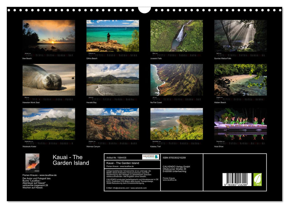 Kauai - The Garden Island (CALVENDO Wandkalender 2024)