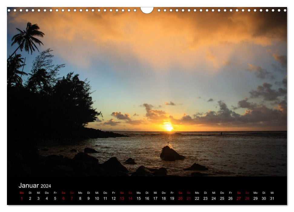 Kauai – L'île jardin (calendrier mural CALVENDO 2024) 