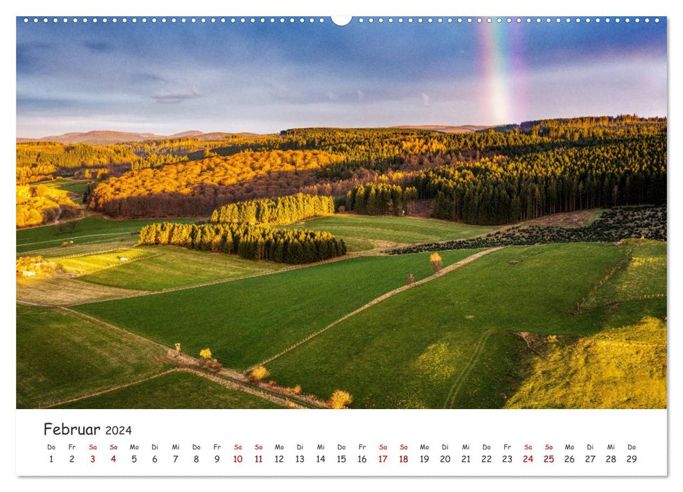 Le Sauerland près de Brilon vu du ciel (calendrier mural CALVENDO 2024) 