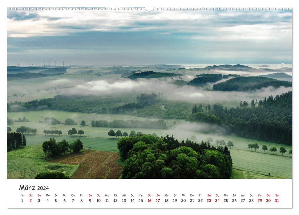 Le Sauerland près de Brilon vu du ciel (calendrier mural CALVENDO 2024) 